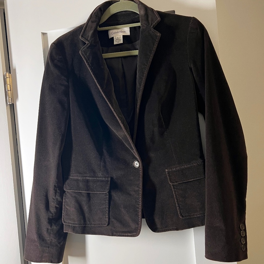 Calvin Klein velvet blazer
